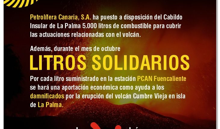 Petrolífera de Canarias y la estación PCAN Fuencaliente colaboran con La Palma